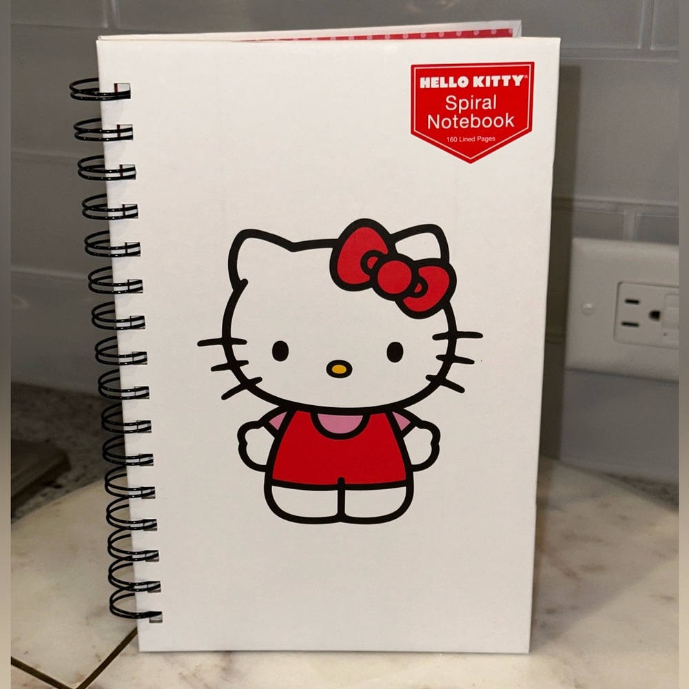 NWT Hello Kitty Sanrio White Red Pink Spiral Notebook Journal